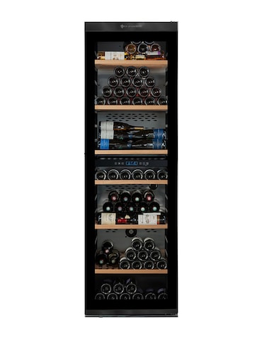 MILLESIME140DB cave à vin de vieillissement connectée (wifi) avec contrôle à distance double zone 237 bouteilles, Climadiff