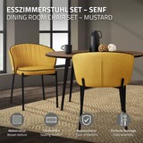 thumbnail of ML-Design Esszimmerstühle 4er Set Senf, Stoffbezug & Metallbeine