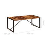 thumbnail of Mesa de comedor de madera maciza de sheesham 200x100x75 cm