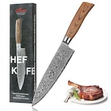 thumbnail of Wakoli EDIB Pro Damast Chefmesser I 20cm Klinge I Pakkaholzgriff