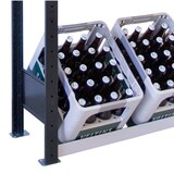 thumbnail of Anbauregal, Getränkekistenregal 1800 x 1000 x 300 mm (HxBxT), schwarz/silber, 3 Ebenen für 9 Getränkekisten