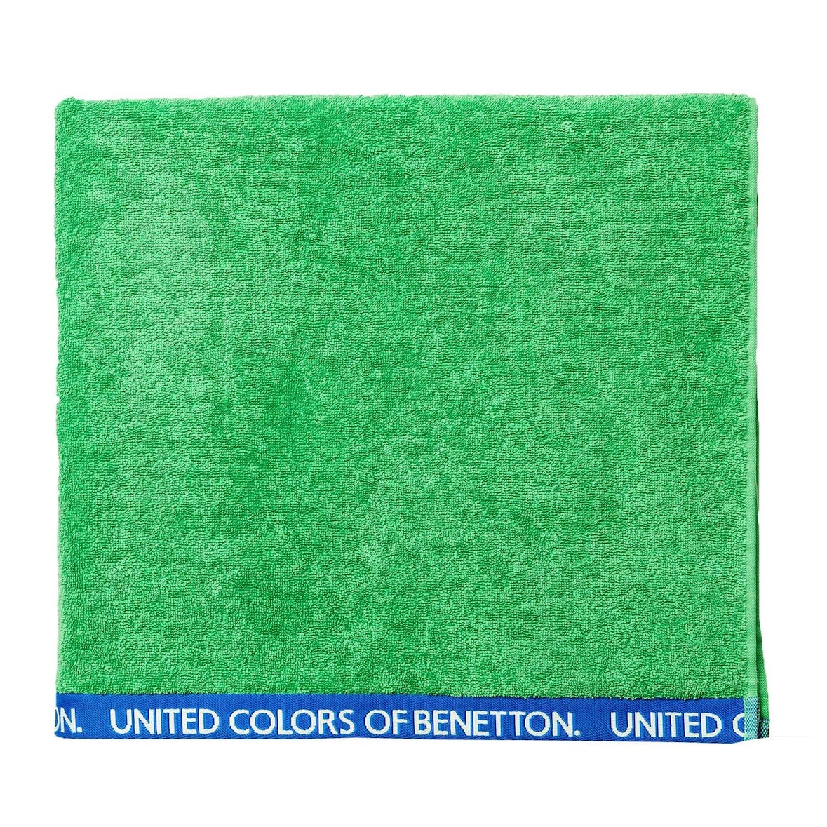Benetton - Toalha 90x160cm feita de 100% algodão na cor verde.