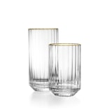 thumbnail of Bazar Bizar Longdrinkglas van glas 6.7x6.7x14 cm goudkleurig