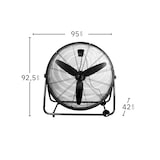thumbnail of IluminaShop Ventilador Industrial Negro 360W Metal / Aluminio Motor AC