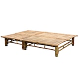 thumbnail of Helloshop26 - Transat chaise longue bain de soleil lit de jardin terrasse meuble d'extérieur pour 2 personnes avec coussins bambou 02_0012909
