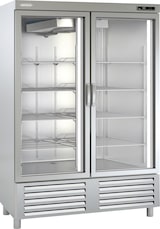 thumbnail of KBS Edelstahlkühlschrank mit Glastüren KU 1300 , 1370 x 730 x 2160 (BxTxH)