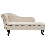 thumbnail of Chaise Longue Blanc Crème Similicuir