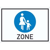 thumbnail of Schild Fußgängerzone Symbol A6 (105x148mm)
