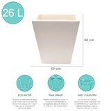 thumbnail of WellHome - Topf 40x40 cm Orion in Weiß