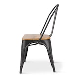 thumbnail of Kosmi - Lot de 4 chaises en métal Noir Mat et Assise en Bois Clair - Style Industriel