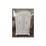 thumbnail of shopinnovativo -Armadio a cappello todo 2 ante 2 cassetti e appendiabiti con bastone in legno in bianco lucido con decorato 125x61x200 H