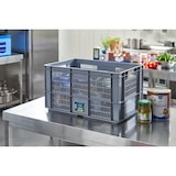 thumbnail of METRO Professional Eurobox, PP, 60 x 40 x 32 cm, 60 L, 20 kg, perforiert, stapelbar, mit Handgriff, grau