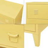 thumbnail of Helloshop26 - Praktische Metallkommode für Eingangsbereich Wohnzimmer oder Schlafzimmer mit 4 Schubladen Stahl 92 x 80 x 40 cm gelb 03_0009307