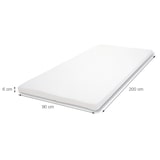 thumbnail of 6cm koudschuim matras topper HWC-E63, Topper matras topper matrasbeschermer ~ 90x200cm