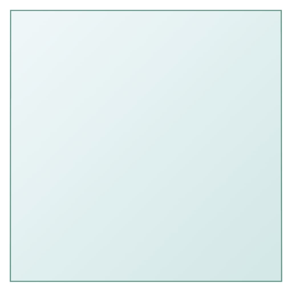 vidaXL Tischplatte Transparent 60x60 cm Hartglas