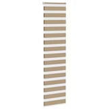 thumbnail of vidaXL Doppelrollo Sandbraun 55x200 cm Stoffbreite 50,9 cm Polyester