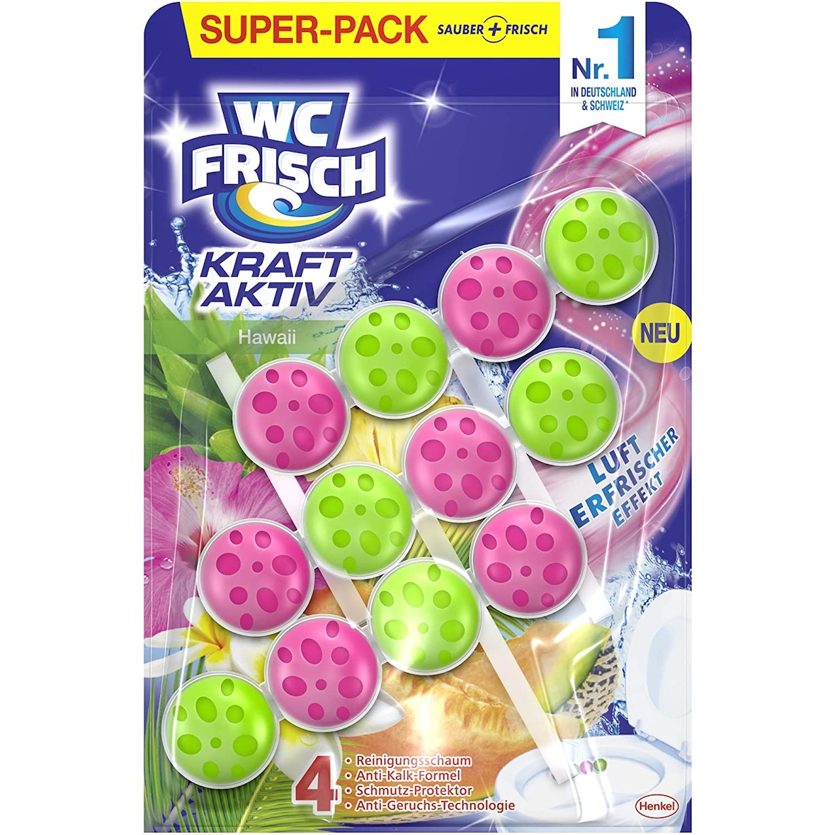 WC-Frisch Kraft Aktiv Duftspüler Urlaubsträume Hawaii 150g WC Reiniger