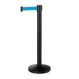 thumbnail of WAS Germany - Abgrenzungspfosten Set LIGHTFLEX, schwarz, 200 cm, blaues Gurtband, pulverbeschichtet, Polyesterfaser, Set á 2 Stück, Stahl