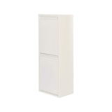 thumbnail of WellHome - Metalen vuilnis- en recyclebak met 2 compartimenten van 34L (2x17L), kleur Matwit - 33,5x25x92cm