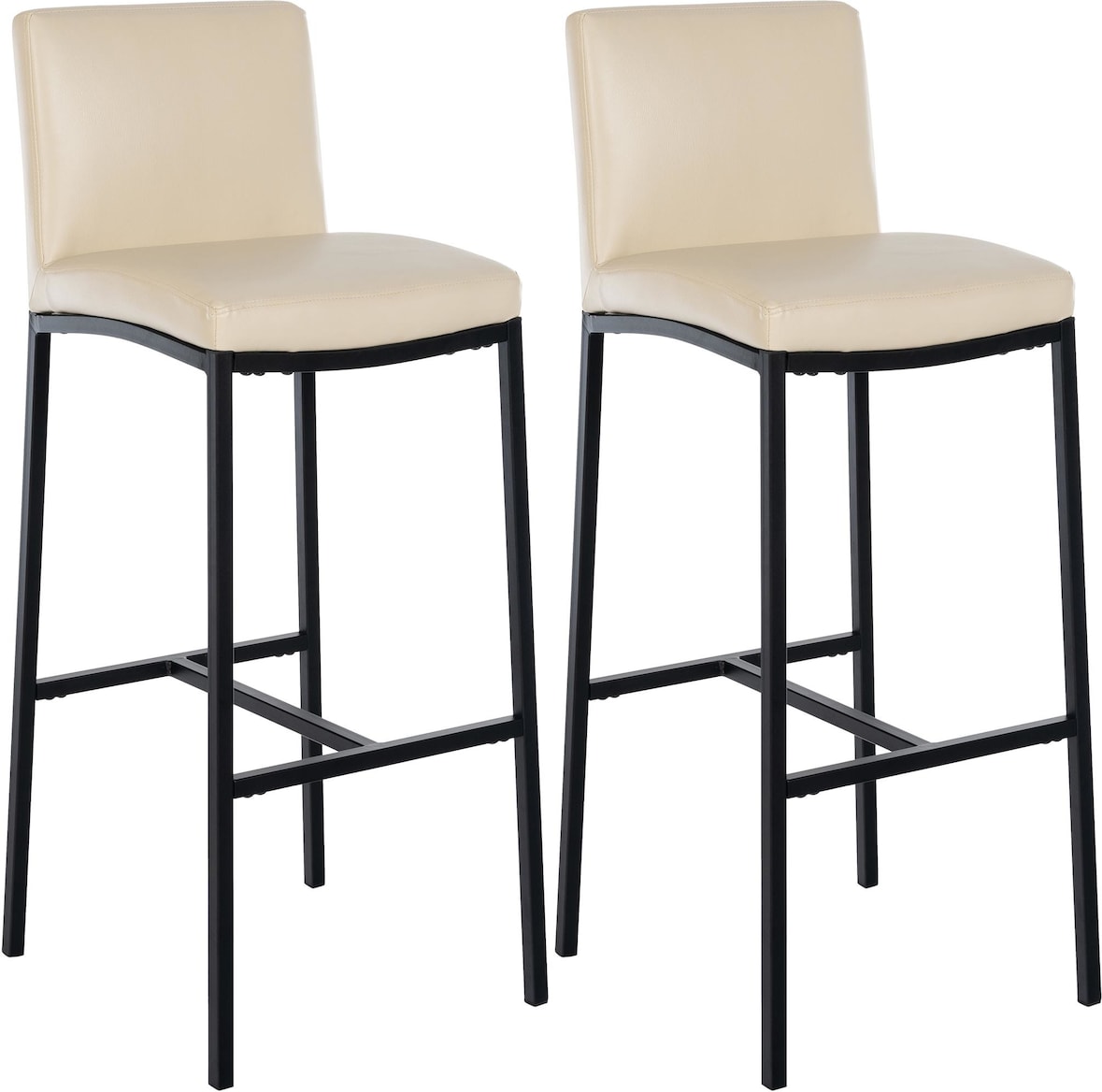 2er Set Barhocker Freeport creme/Kunstleder