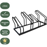 thumbnail of BRASQ Fietsenrek voor 4 Fietsen - Fietsentandaard - Fietsrek - Fietsbeugel voor Vloer Inclusief bevestigingsmateriaal - Zwart