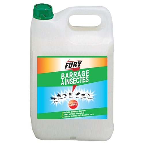 Fury barrage à insectes 5L, insecticide de surface, insectes volants et rampants