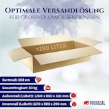 thumbnail of PROREGAL 3x Versandkarton 2-wellig | LxBxH 1200 x 600 x 310 mm | Belastbar bis 30 kg | Faltkarton Karton Paket für Versand mit DHL