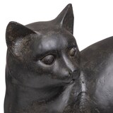 thumbnail of Dekofigur Figur Katze Kater liegend Kantenhocker Polyresin Antik Stil H 20 cm