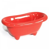 thumbnail of Portaoggetti da vasca in ceramica dal design retrò - Portasapone - Rosso - 19x12x9cm