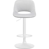 thumbnail of Set de 2 Taburetes de bar Camden en terciopelo Gris claro/Metal blanco mate