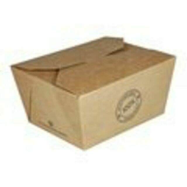 25x BIO Take-Away Boxen Menüboxen ToGo aus Karton 13x11x6.4cm