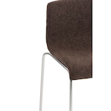 thumbnail of Barhocker Hover Stoff 4-Fuß Gestell braun/chrom
