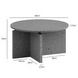 thumbnail of Couchtisch 60x60x33 cm Grau Sofatisch in Beton-Optik Modern, Design Wohnzimmertisch Rund, Loungetisch Klein, Kaffeetisch