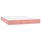 thumbnail of vidaXL Boxspringbett mit Matratze & LED Rosa 140x200 cm Samt