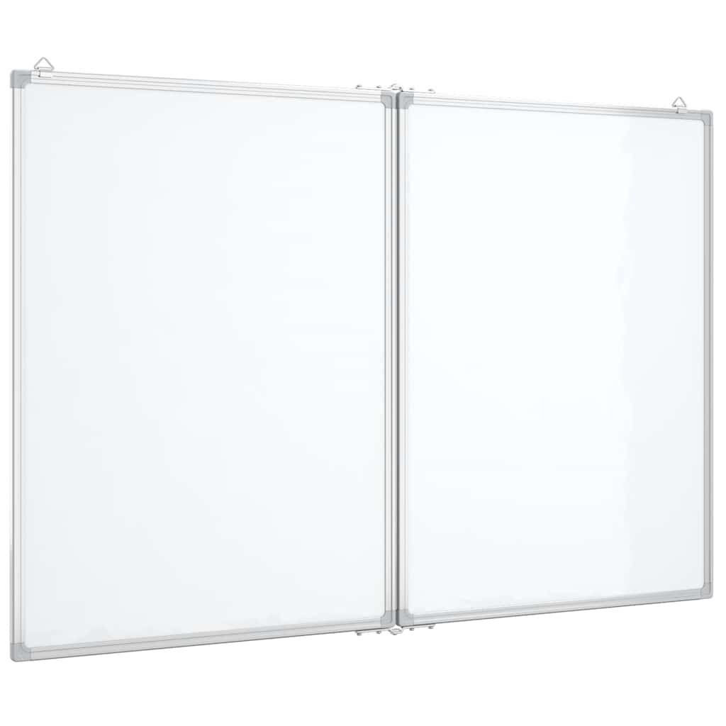 vidaXL Whiteboard magnetisch inklapbaar 120x80x1,7 cm aluminium