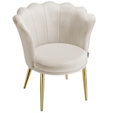 thumbnail of tectake Fauteuil rembourrage épais revêtement en velours crème/or - 405916