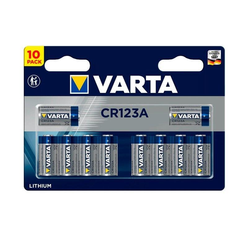 Varta Pack 10 Pilas De Litio Cr123A 3V