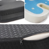 thumbnail of Zitkussen MEDISIT II anti-slip met gelkralen Lycra zwart hjh OFFICE