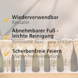 thumbnail of HEKU 6 Stück Sektgläser aus Kunststoff - praktisch & bruchfest, wiederverwendbar - Ideal für Events, Hochzeiten & andere Feste, elegantes Design