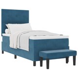 thumbnail of vidaXL Boxspringbett mit Kopfteil Dunkelblau 200 x 90 cm Samt
