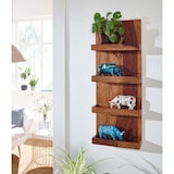 thumbnail of Wandregal 30x80x10 cm Sheesham Massivholz Hängeregal Modern Schwebend, Großes Design Schweberegal, Regal Hängend Wohnzimmer, Bücherregal