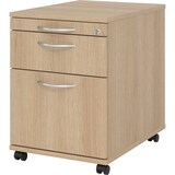 thumbnail of bümö Rollcontainer mit Hängeregistratur, Container abschließbar aus Holz in Eiche - Rollwagen für's Büro mit Hängeregister als Schreibtisch