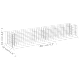 thumbnail of vidaXL Gabionen-Hochbeet Verzinkter Stahl 180×30×30 cm