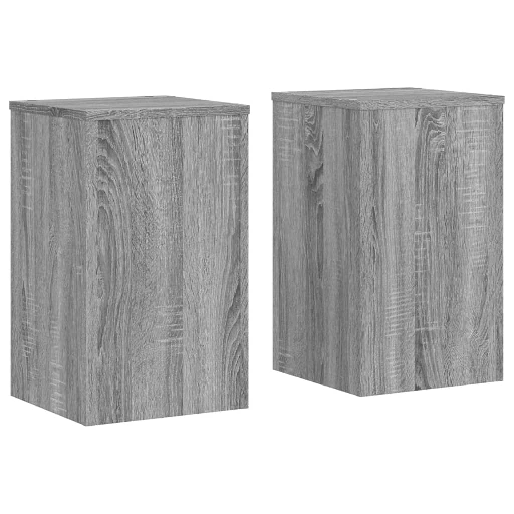 vidaXL Pflanzenständer 2 Stk. Grau Sonoma 30x30x50 cm Holzwerkstoff