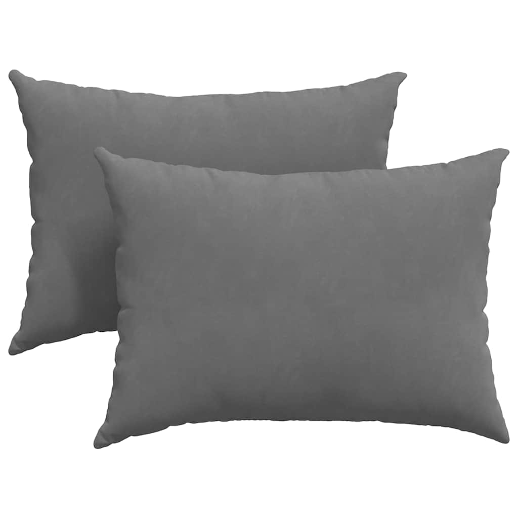 vidaXL Sofakissen 2 pcs Dunkelgrau 70 x 50 cm Stoff