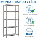 thumbnail of Ripiani metallici con viti Advantage 5 ripiani. Colore zincato 1800x900x300 mm