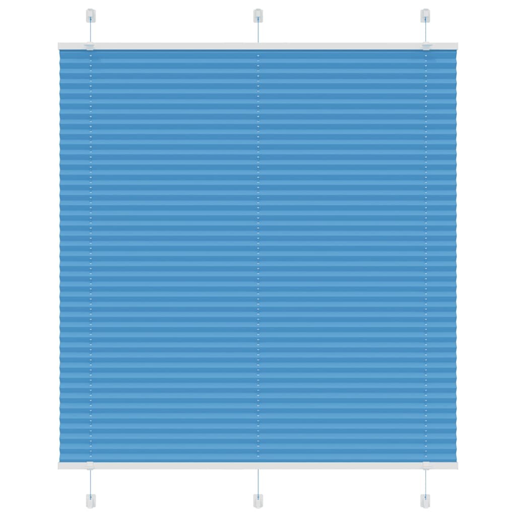 vidaXL Plissee Blau 120x100 cm Stoffbreite 119,4 cm Polyester