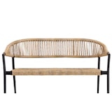 thumbnail of METRO PROFESSIONAL Banc de terrasse TERRA, rotin PE / aluminium, 118 x 62 x 80 cm, résistant aux intempéries, pour 2 personnes, beige / noir