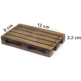 thumbnail of HostelNovo - 3 unidades de mini palets de madera natural especial envejecida fabricado en España - ideal para decoración y posavasos - 12 x 8 x 2,2 cm