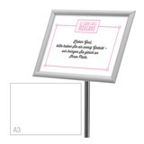 thumbnail of Deflecto Prospektständer Infodisplay mit Klapprahmen - DIN A3 -  Höheneinstellung 90-128,5cm - Transparent/Silber